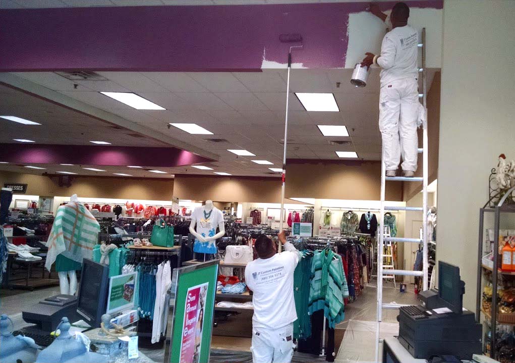 Commercial retail store interior painting contractors in Gilbert, Arizona