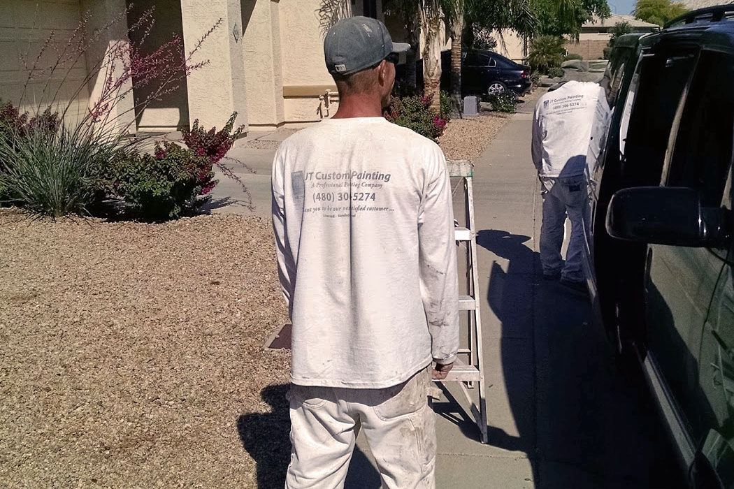Cleaning in Gilbert, Arizona, exterior painting process