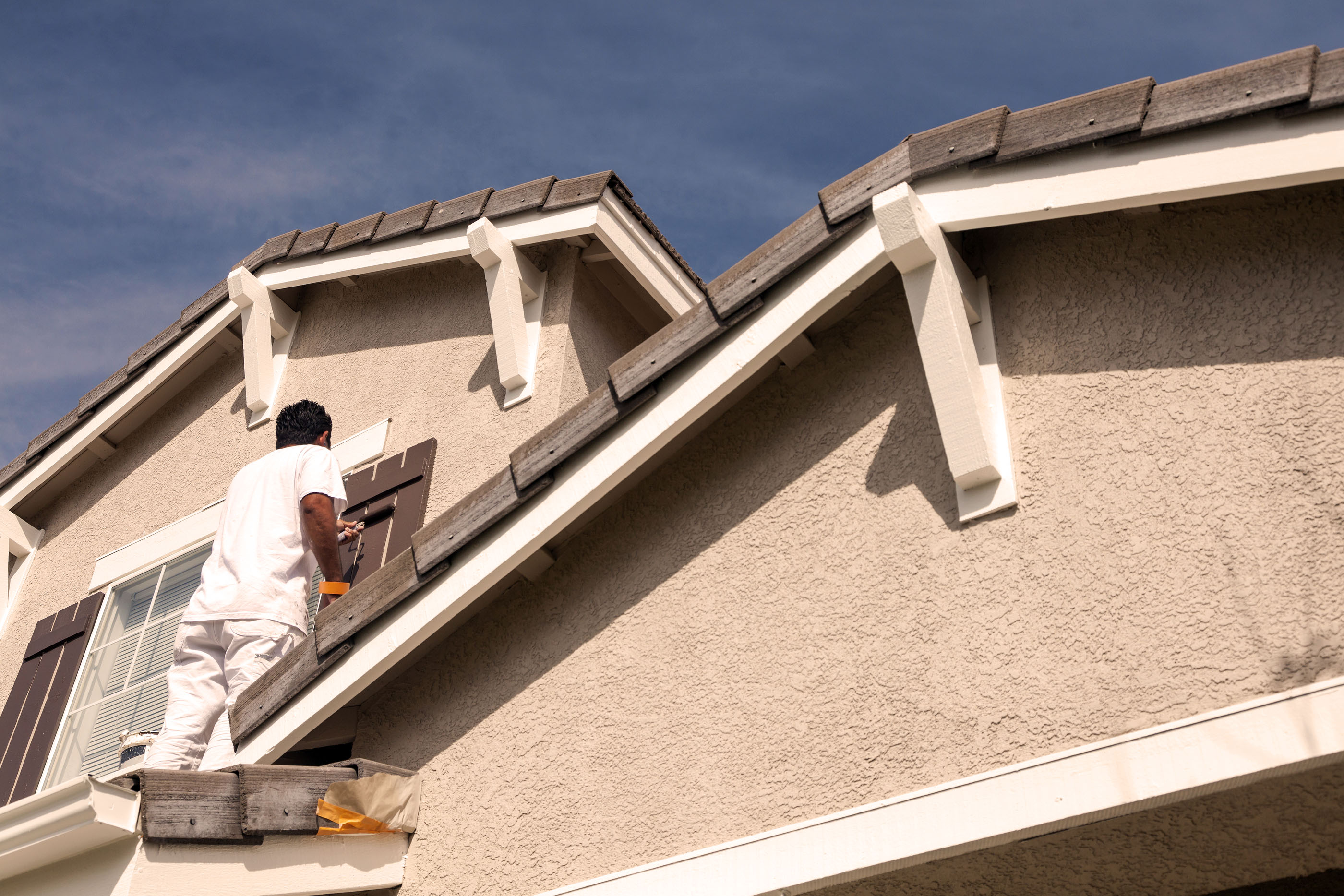Exterior home trim painting services in Queen Creek, Arizona